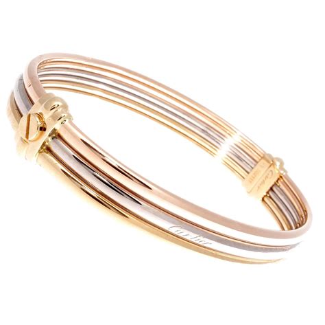 bracelet 3 anneaux cartier|cartier tricolor gold bracelets.